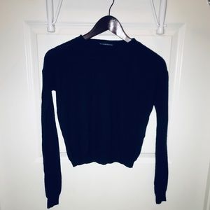 Navy blue Crew neck knitted sweater